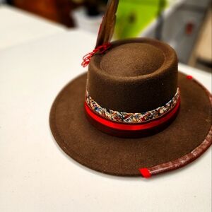 Women's customize brown fedora